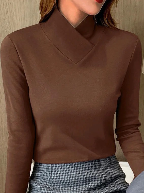 Stacie™ - Elegant turtleneck sweater with high collar