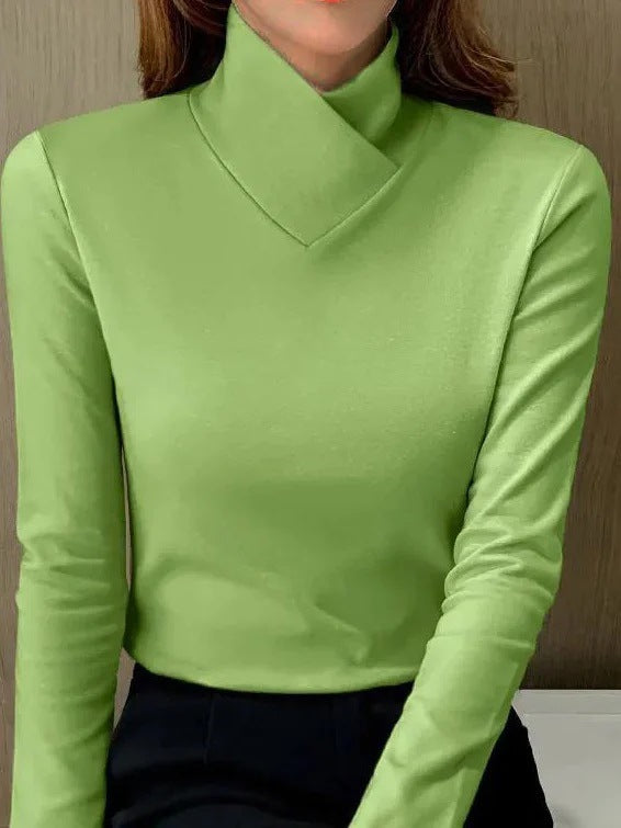 Stacie™ - Elegant turtleneck sweater with high collar